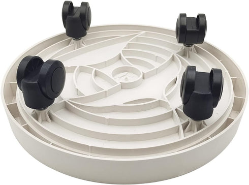 itechpanda Outdoor Roll Around Plant Caddy with Wheeled Planter Pallet, Heavy Duty Plant Tray Round Planter Trolly