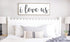 Tamengi I Love Us Wood Sign - Rustic Farmhouse Decor, 6x20inch Wall Mount for Home Events