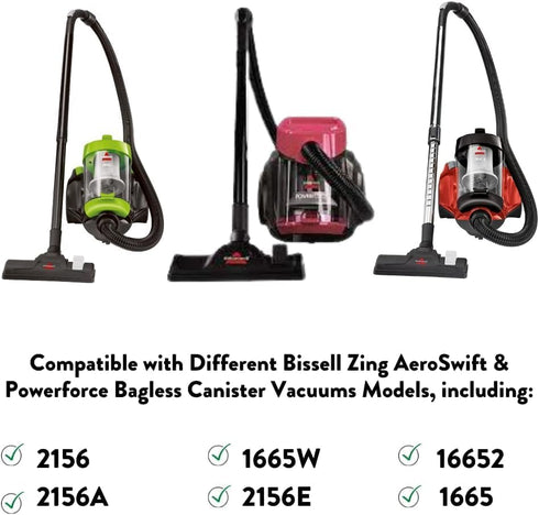 Replacement Vacuum Floor Brush for Bissell Zing Bagged/Bagless Canister Vacuums 2154A, 2156A, 1665, Part # 1613046