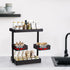 Bathroom Counter Organizer, 3 Tier Rotating Vanity Storage Cabinet, Wooden Cosmetic Holder for Countertop, Kitchen