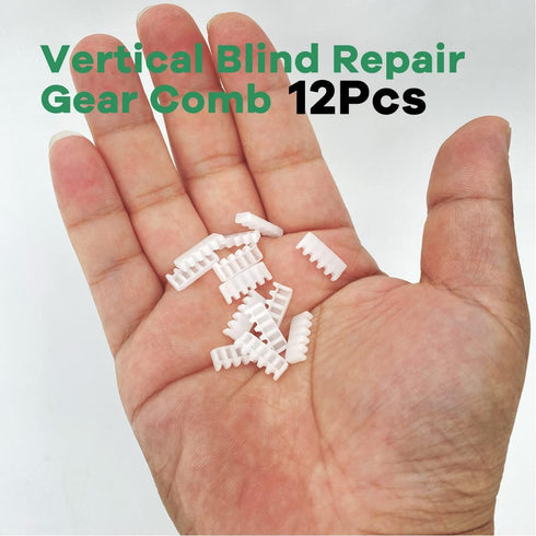 Smatagee Vertical Blinds Repair Kit, 12 Pcs Gear Comb and 12 Pcs Stem for Vanes Carrier of 3-1/2" or 5" Vertical Blinds