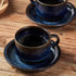 Stand,4 Set 6, JIEMEI HOME Porcelain Stackable Espresso Cups with Saucers and Metal Ounce Demitasse Cups for Coffee