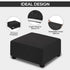 NeColorLife Velvet Ottoman Cover, Stretchable Footrest Slipcover with Elastic Band, Thick Stool Cover for Rectangle