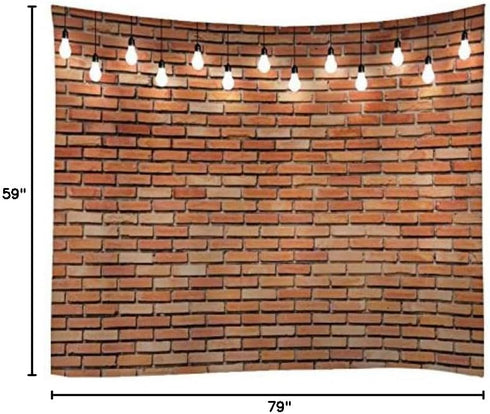 79 59 inches WODEJIA Red Brick Wall Print Fabric Tapestry Decorative Wall Art Tablecloth Bedspread Picnic Blanket Beach