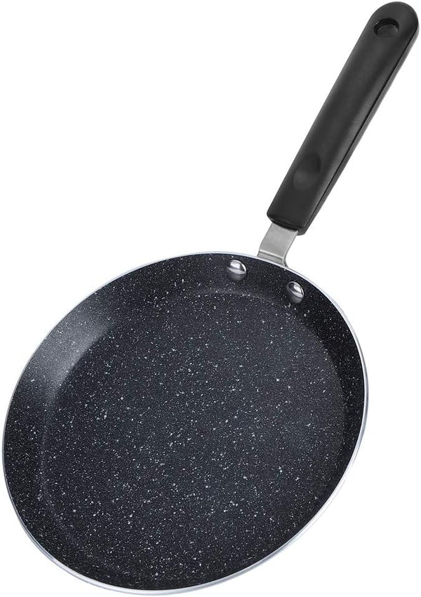 plplaaoo Non Stick Crepe Pan, Aluminum Egg Omelette Skillet with Comfortable Handle, Induction Cooker, 8in