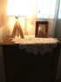 20 Inches. Beige Handmade Crochet Cotton Table Cloth Lace Doilies Round Lace Tablecloths
