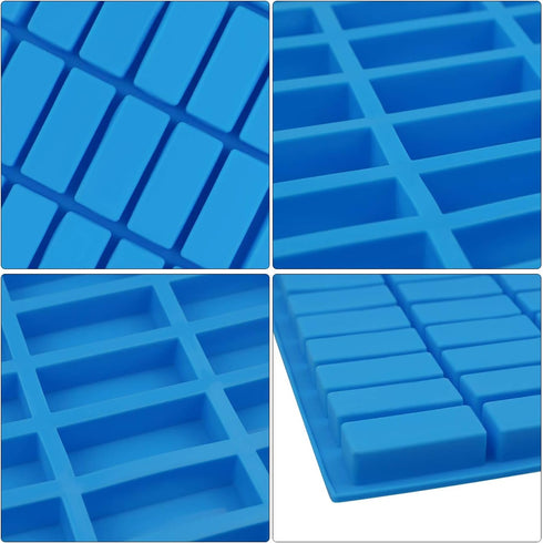 Mity Rain 2 Pack Silicone Caramel Candy Molds, 40 Cavity Narrow Rectangle Chocolate Bar Mold