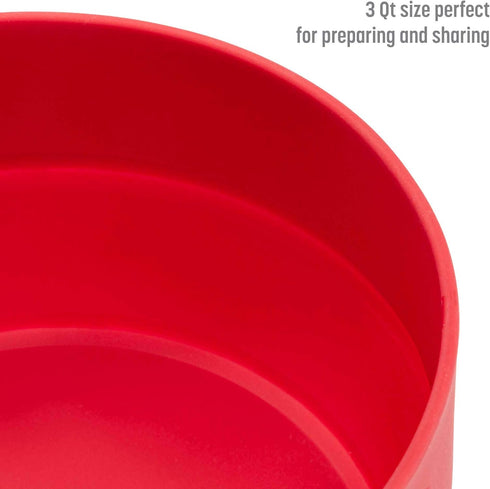 Goodful Silicone Popcorn Popper, Collapsible Hot Air Microwavable Popcorn Maker Bowl Made without BPA (Red)