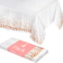 Prestee 4 Pack Rose Gold Plastic Table Cloth Disposable - 54x108 Inch Rectangle Tablecloths for Wedding and Party -