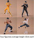 Palmetto Houseares Bruce Lee Figurine Collection Set, 4PCS, 4 Inch Average Height, Hard Plastic Resin