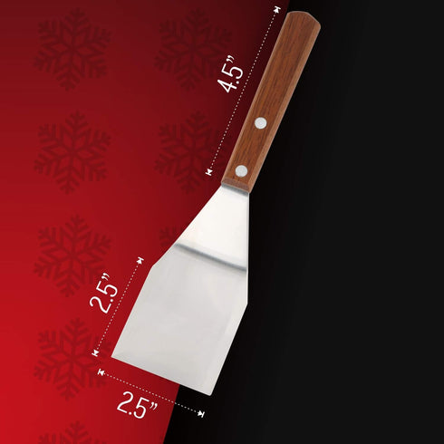 Homi styles Cookie/Brownie Spatula, Small Metal Spatula with Merbau Wooden Handle, Heavy Duty Stainless Steel