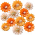 12pcs 10in 12in Paper Flowers, Tissue Pom Poms for Wedding Party Decorations, DIY Art Craft Blooms, Orange