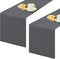 2 Pack Grey Small Short Table Runner 12 x 36 Inch Solid