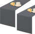 2 Pack Grey Small Short Table Runner 12 x 36 Inch Solid