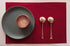 Red Placemats Set of 4, Double Layered Burgundy Place mats for Dining Table, Cranberry Waterproof Table Mats for