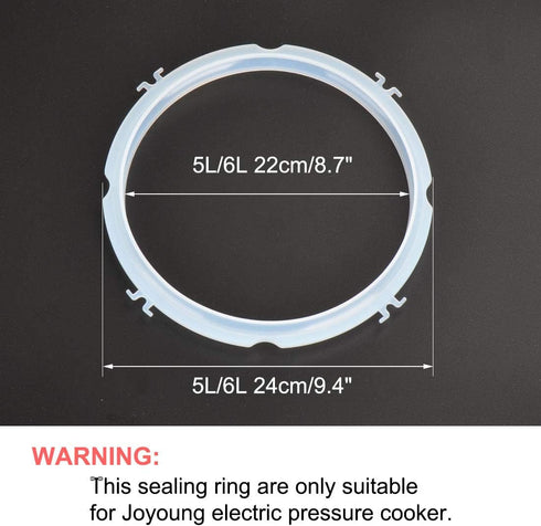 uxcell Silicone Gasket Sealing Ring for Electric, 8.7 Inch Inner Diameter, Fits 5/6 Models