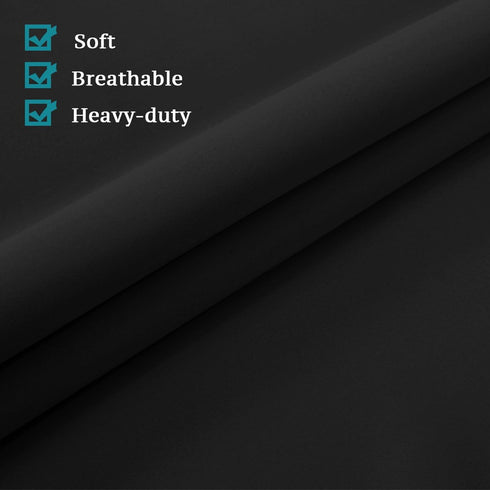 Flamingo P Blackout Window Curtains, Solid Black Energy Efficient Patio Door Drapes, 1 Panel, 26 x 68 Inches