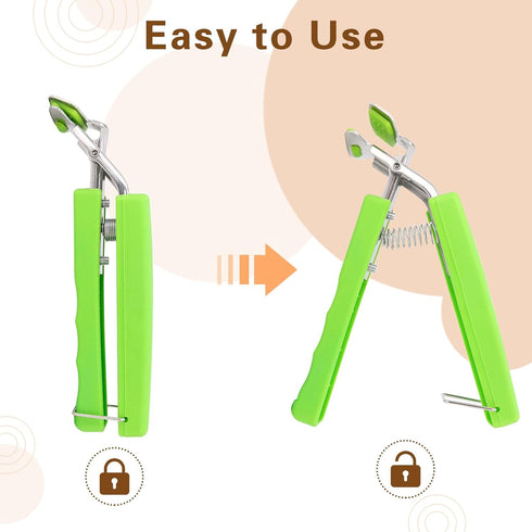 2 Pack Hot Plate Gripper Clips Holder Tongs for Moving Hot Plates, Bowls, Pizza Pan, Green