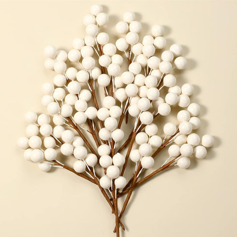 360 Pieces Artificial Holly Berries Christmas Winter Fake Berries Bunch Faux Cranberries