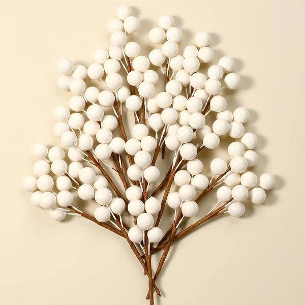 360 Pieces Artificial Holly Berries Christmas Winter Fake Berries Bunch Faux Cranberries