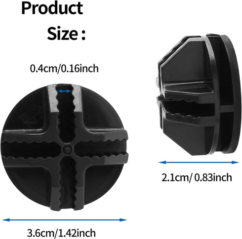 36 Pcs Wire Cube Plastic Connectors for Cube Storage, Black Modular Closet Organizer and Metal Grid Shelving Unit, Suitable for 3-4mm Diameter Iron Wire by Litoexpe