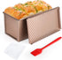 Pullman Loaf Pan with Lid, Non-Stick Bread Toast Mold, Carbon Steel Corrugated Bread Pan for Oven Baking