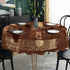 AOYEGO 60 Inch Coffee Themed Table Cloth Restaurant Mocha Latte Milk Classic Scribble Round Tablecloth for Dining Room