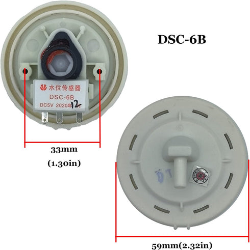 Washing Machine Water Level Sensor Switch DSC-6B DC5V for Samsung XQB50-2188 for LG Washer Electronic Water Level Sensor Controller Accessory Replacement