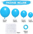 134Pcs 5 10 12 18 Inch Light Blue Balloons Different Sizes Light Blue Balloon Garland Arch Kit, Blue Latex Balloons