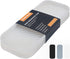 Silicone Organizer Tray, 2 Pack, Clear Soap and Sponge Holder for Kitchen Sink & Bathroom, Dish Brush Storage