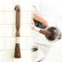 MAGNET Professional Coffee Grinder Cleaning Brush Coffee Brush Handling Accessory Tool Walnut Brush Handle Natural Bristle with magnetic snap for Camping Home Kitchen Barista by M MAGNET