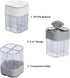 2 Pack 4 in 1 Transparent Spice Container, Salt and Pepper Shaker with Filter Lumps for Home, Restaurant, Camping