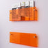 2 Pack Orange Acrylic Magazine Holder, Wall Mount Hanging Bookshelf Literature Storage Rack, Brochure File Display