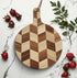 Acacia Wood Round Cutting Board with Handle 9.85” x 13.75” - for Meat, Cheese, Pizza,Vegetables, Bread, and Charcuterie - Decorative Serving Board for Kitchen and Dining Room by Homeumi
