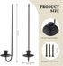 Set 2, Wall Candle Holder of Stylish Black Metal Wall Mount Candle Sconces, Modern Wall Decoration for Living Room