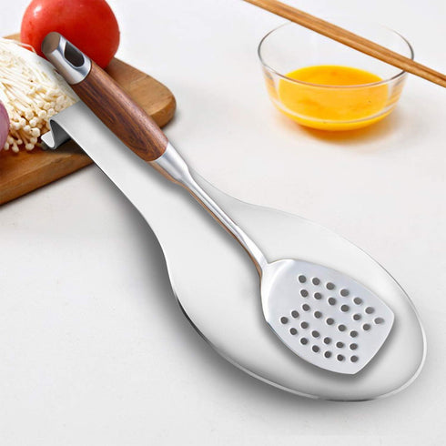 Stainless Steel Spoon Rest Holder, Spatula Ladle Holder, Brushed Finish, Dishwasher Safe, 9.8 x 3.7 Inch (Silver, 2PCS)