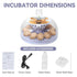 GleeGearNex 12 Gen I - Egg Automatic Incubator, Steady Humidity with Auto-Refill, Stable Temp Control, Auto Egg