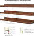 24 Inch Set 3 AZSKY Floating Photo Shelves Fair Light Walnut Picture Ledge for Storage Wall Book Shelves Hanging