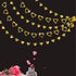 Cheerland Gold Heart Garland, Romantic Decorations Paper Streamers for Mother’s Day, Engagement, Wedding, Party Supplies