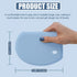 Silicone Dough Scraper with Stainless Steel Sheet, Flexible Bowl Scraper for Baking, 5.98" × 4.3", Blue