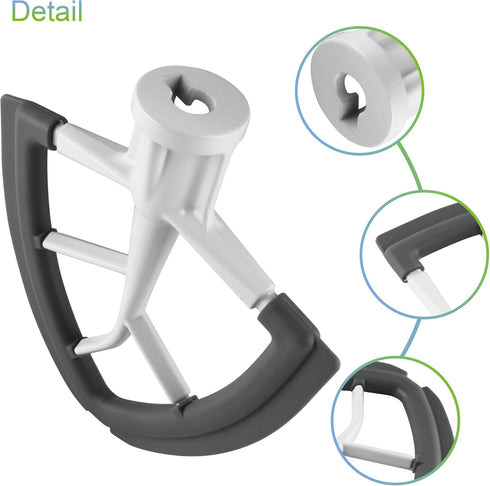 Flex Edge Beater for KitchenAid Mixer Attachments, Compatible with 4.5-5 Quart Tilt-Head Stand Mixers