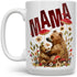 Woodland Mama Bear Ceramic Coffee Mug - Nature Forest Mom Birthday Cup, Mother's Day Gift (15oz)