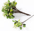 20 Pack 9.8 inch SHACOS Artificial White Berry Stems PCS Fake Berries Branches Spray with Green Leaves Small Berry