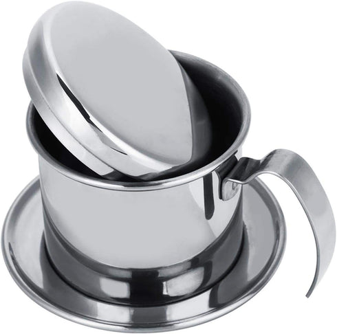 Stainless Steel Vietnamese Coffee Drip Filter, Manual Coffee Infuser, Single Serving Cup for Coffee Lovers