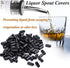 100 Pcs Black Pourers Dust Covers, Liquor Spout Rubber Caps for Olive Oil and Liquor Bottles