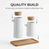 Set, Set 2 DOITOOL Oil and Vinegar Dispenser Bottle White Ceramic Olive Oil or Soy Sauce Dispenser for Kitchen
