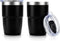Zenbo 8 oz Stackable Espresso/Coffee Cups with Magnetic Lid, Ceramic-Lined 18/8 Stainless