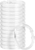 Qulable 12 Pack Shower Curtain Rings - Plastic O-Shaped Hooks Glide Easily on Bathroom Rod (Clear)