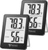 DOQAUS Humidity Meter, 2 Pack Room Thermometer Indoor, Hygrometer with 5s Fast