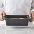 Trudeau Structure Loaf Pan, Silicone Bakeware 8.5" x 4.5", Mint/Black